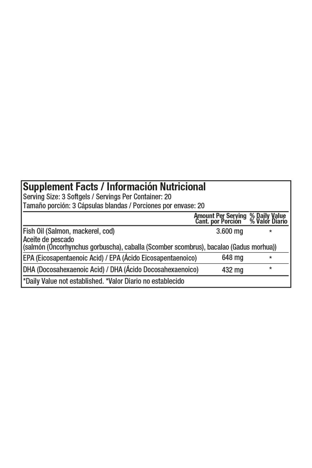 OMEGA 3 FISH OIL 60 CAPS