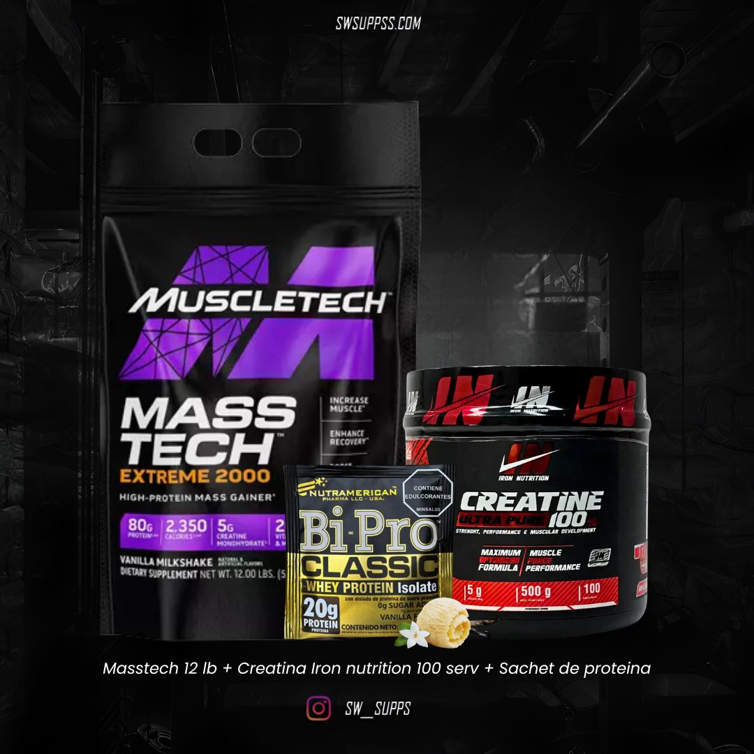 DUO MASSTECH 12 LB + IRON NUTRITION 100 SERV