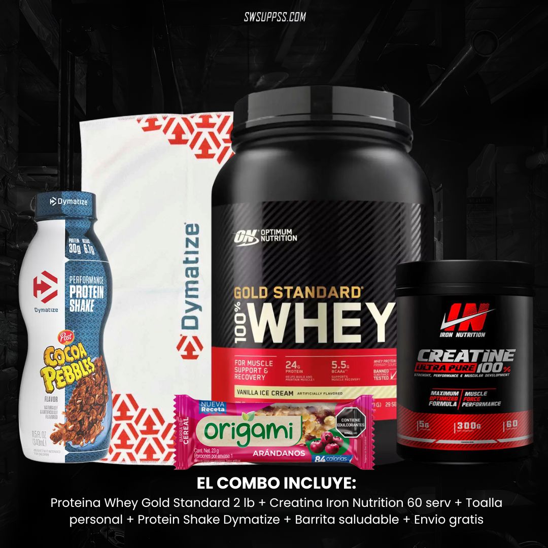 COMBO WHEY GOLD 2 LB + PROTEIN SHAKE ISO100