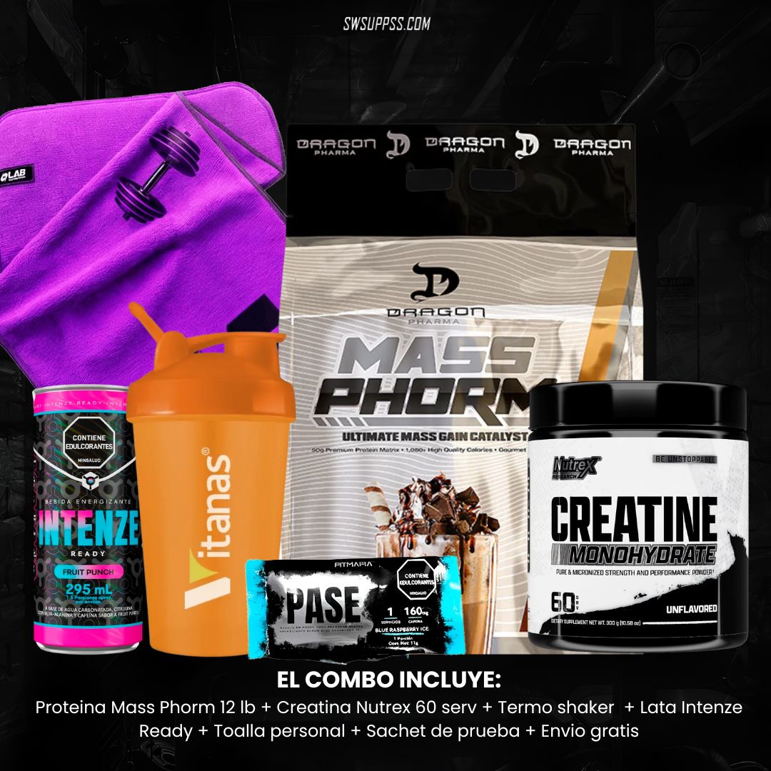 COMBO MASS PHORM 12 LB VOLUMEN COMPLETO