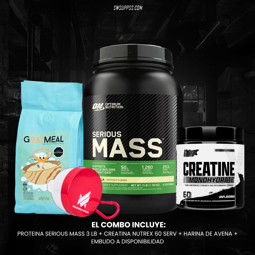 COMBO SERIOUS MASS 3 LB + NUTREX 60 SERV - SWSUPPS