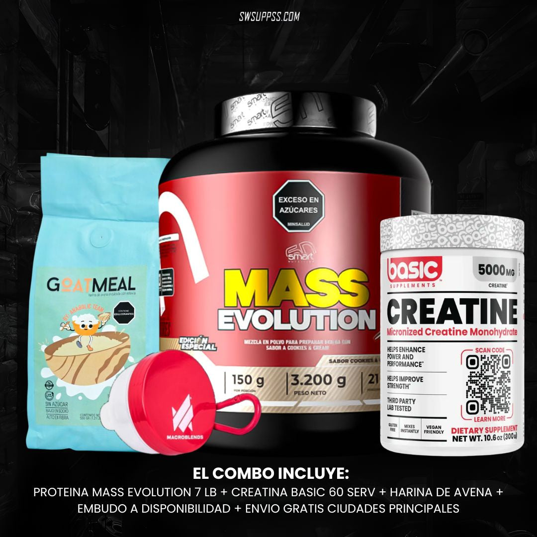 COMBO MASS EVO 7 LB + CREATINA BASIC 60 SERV - SWSUPPS