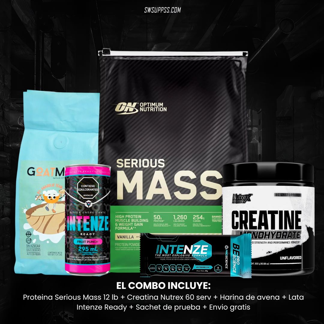 COMBO SERIOUS MASS 12 LB FULL GANANCIA