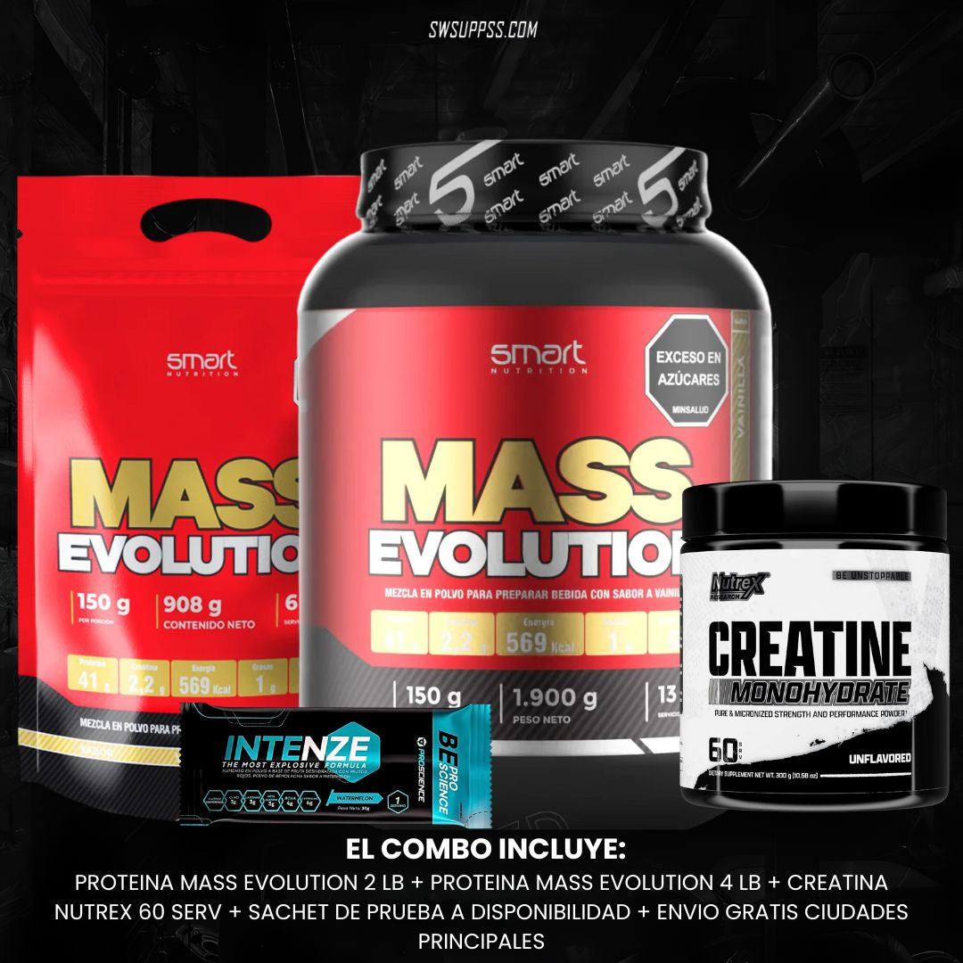 COMBO MASS EVO 2 Y 4 LB + NUTREX 60 SERV - SWSUPPS
