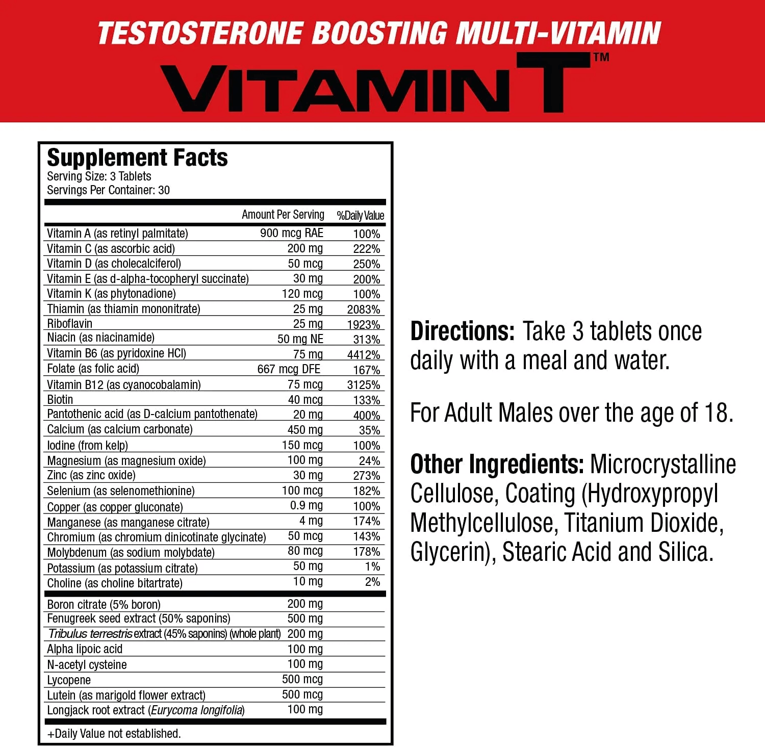 VITAMIN T 90 TABLETAS