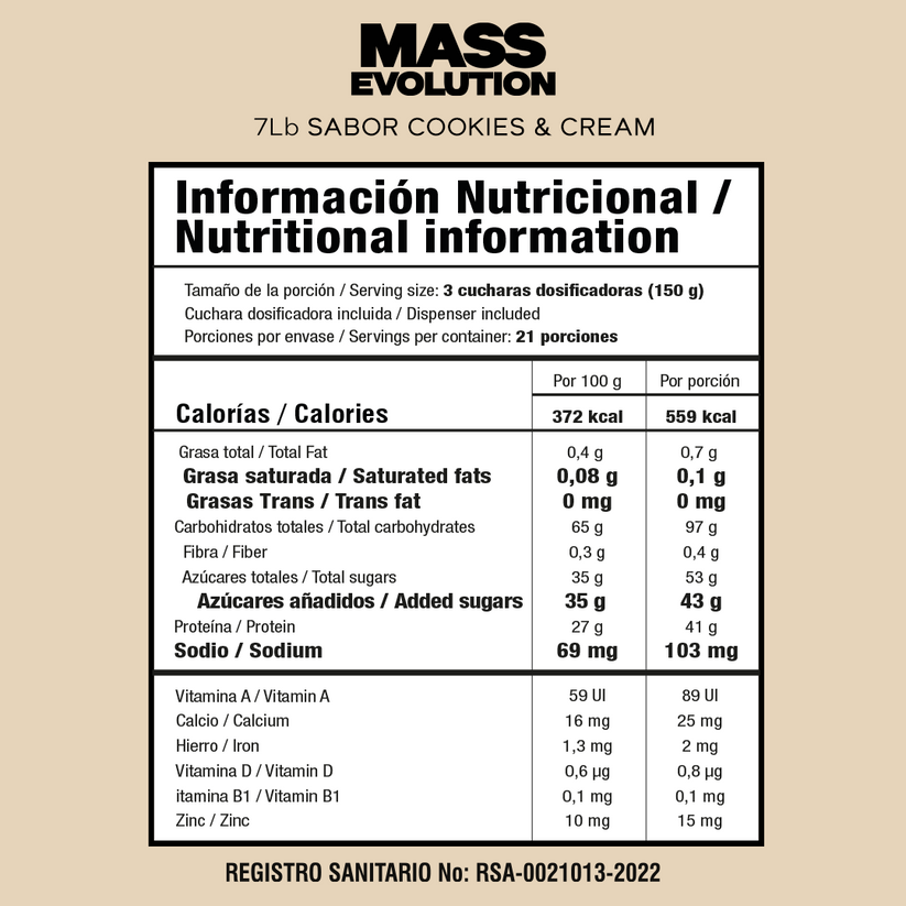 COMBO MASS EVOLUTION 7 LB COOKIES
