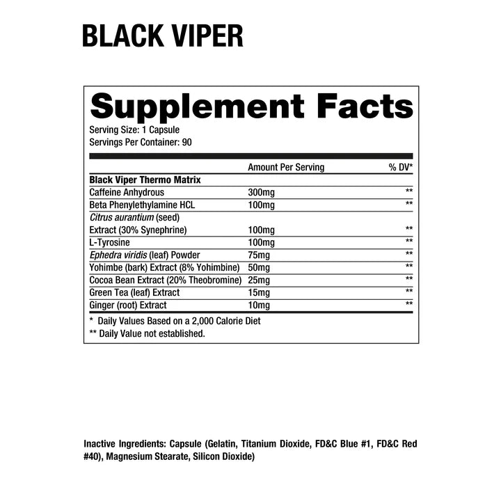 BLACK VIPER 90 CAPS - SW SUPPS