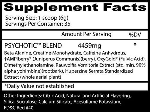 PSYCHOTIC BLACK 35 SERV