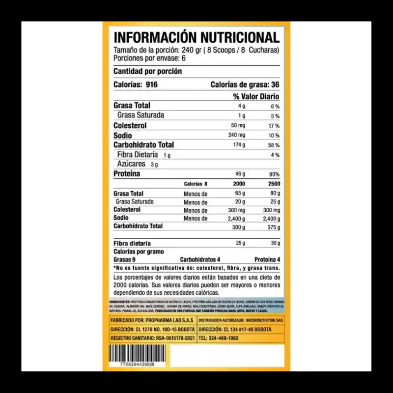 XL GAINER 3 LB